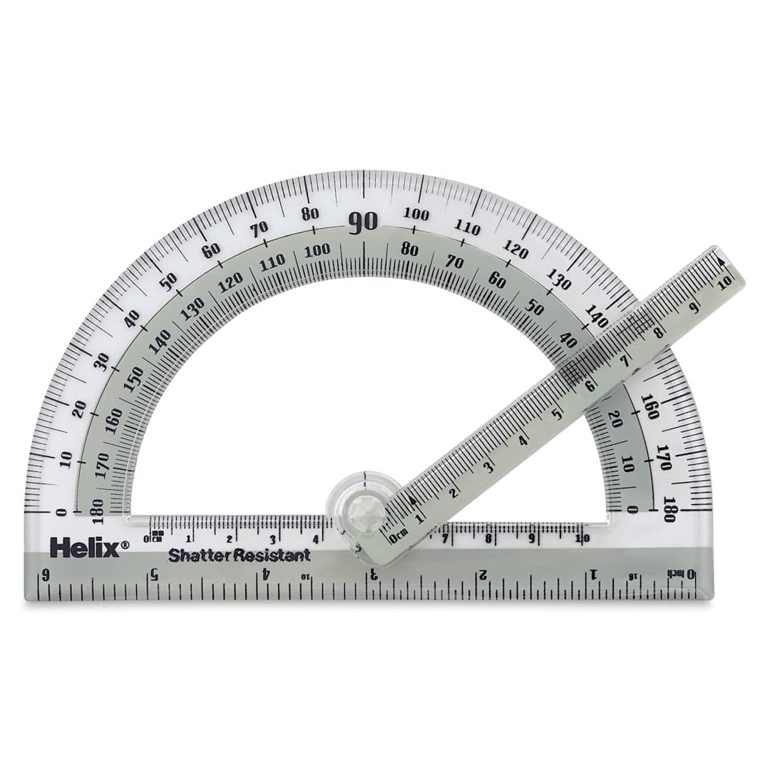 Open in modal - Helix Swing Arm Protractor - Top view with swing arm set at 25 degrees
