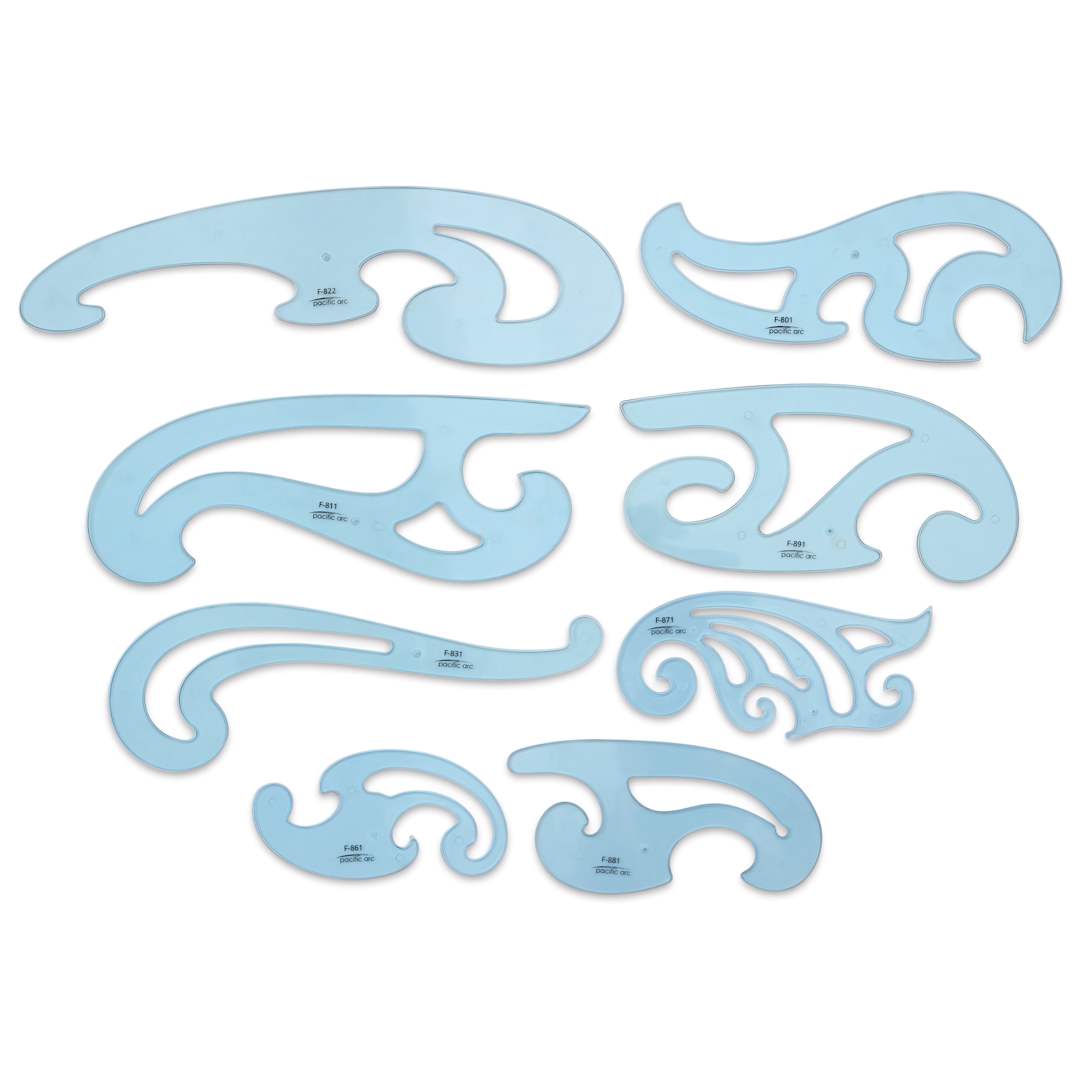 Open in modal - Pacific Arc French Curves - Set of 8, contents
