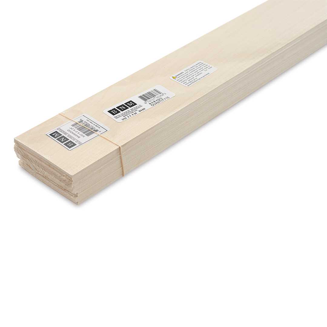 Open in modal - Bud Nosen Basswood Sheets - 3/32" x 3" x 24", 15 Sheets - close-up