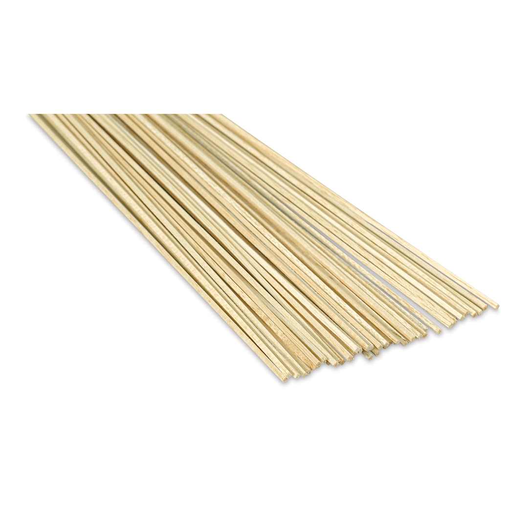 Open in modal - Bud Nosen Balsa Wood Sticks - 3/32" x 3/32" x 36", Pkg of 48 (view of the ends)
