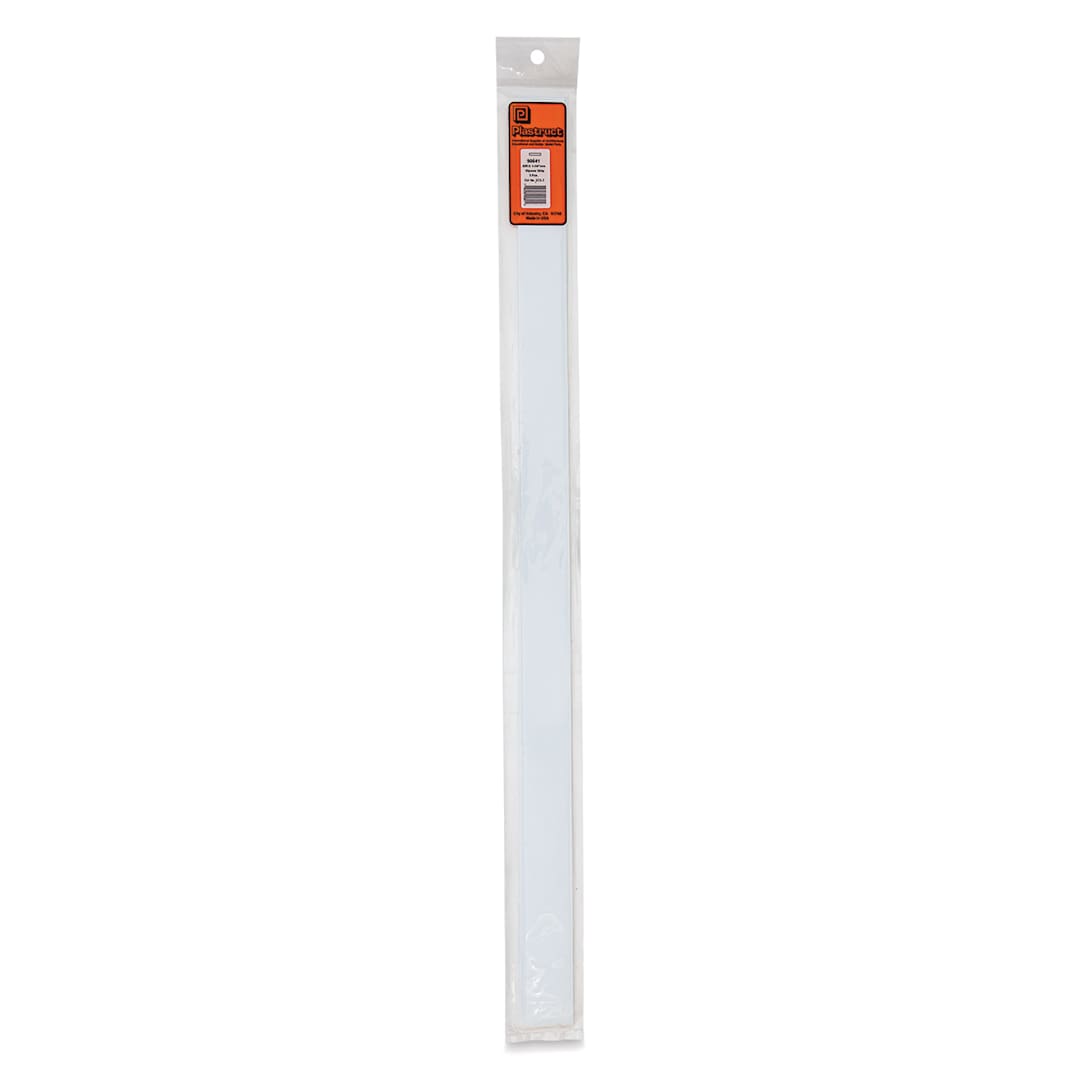 Open in modal - Plastruct Plastic Strip - Pkg of 5, 0.02" H × 0.1" W × 10" L - front of packaging