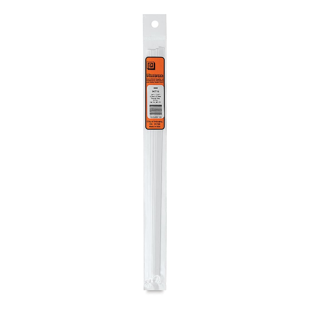 Open in modal - Plastruct Plastic Strip - Pkg of 10, 0.01" H × 0.25" W × 10" L