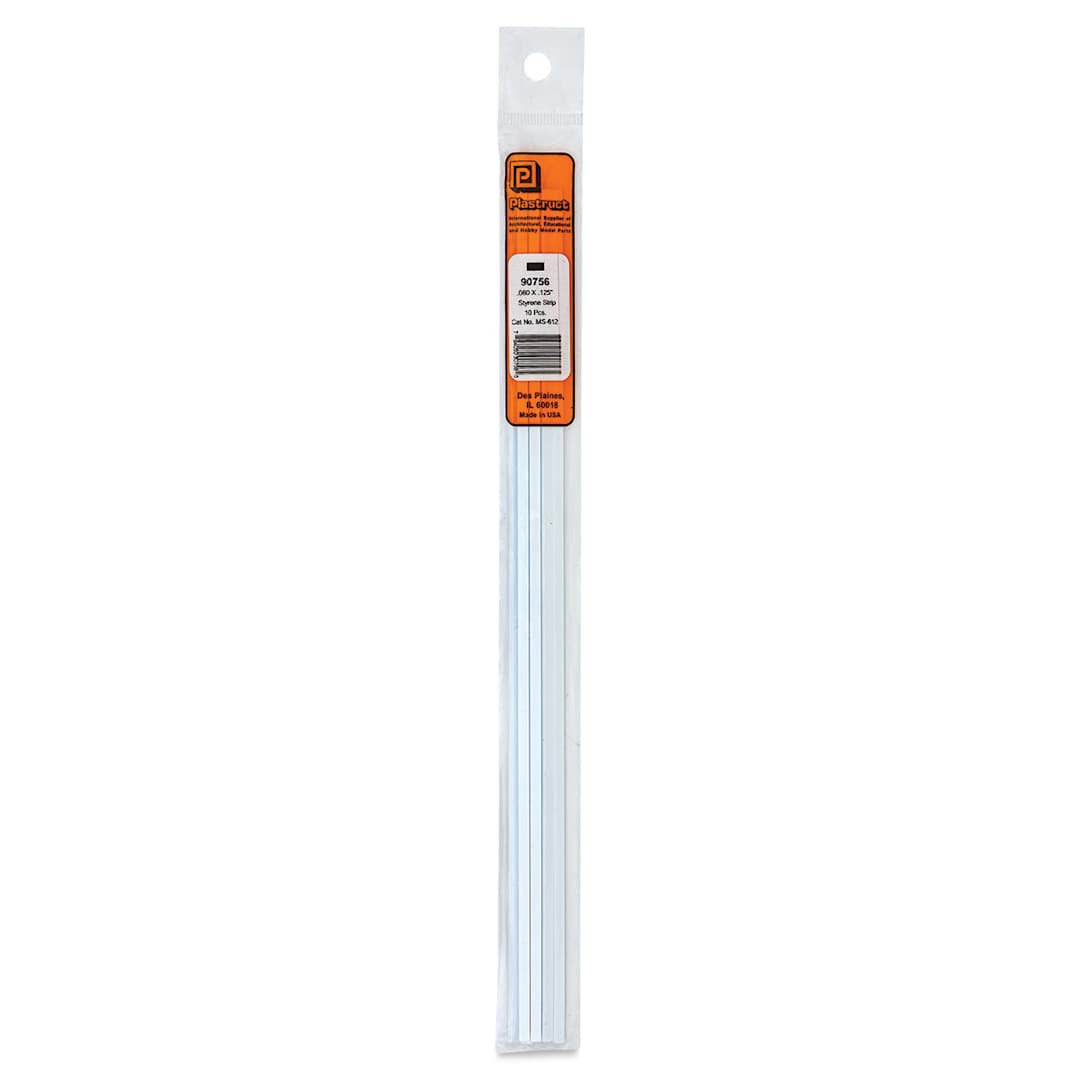 Open in modal - Plastruct Plastic Strip - Pkg of 10, 0.06" H × 0.125" W × 10" L