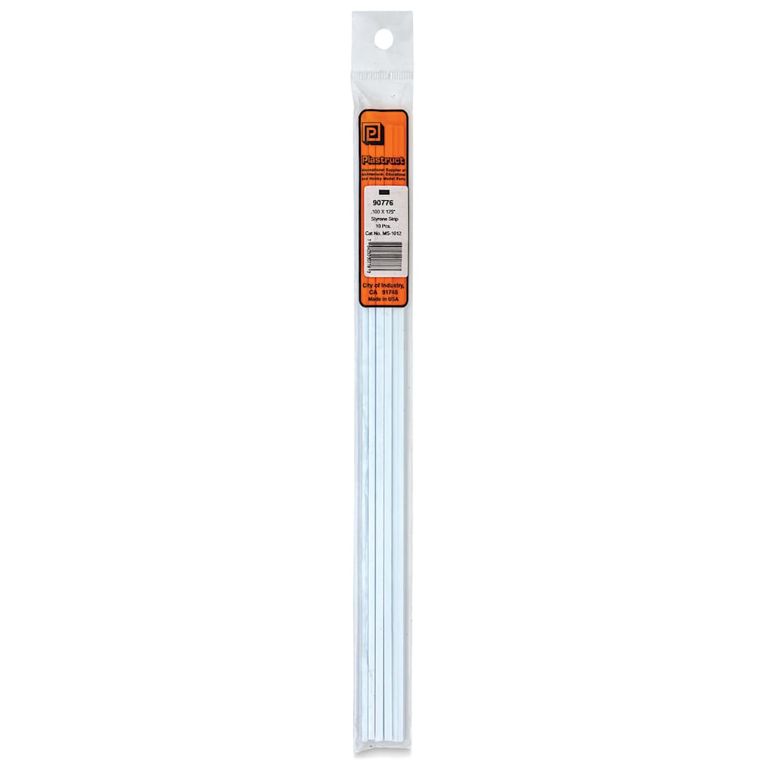 Open in modal - Plastruct Plastic Strip - Pkg of 10, 0.1" H × 0.125" W × 10" L