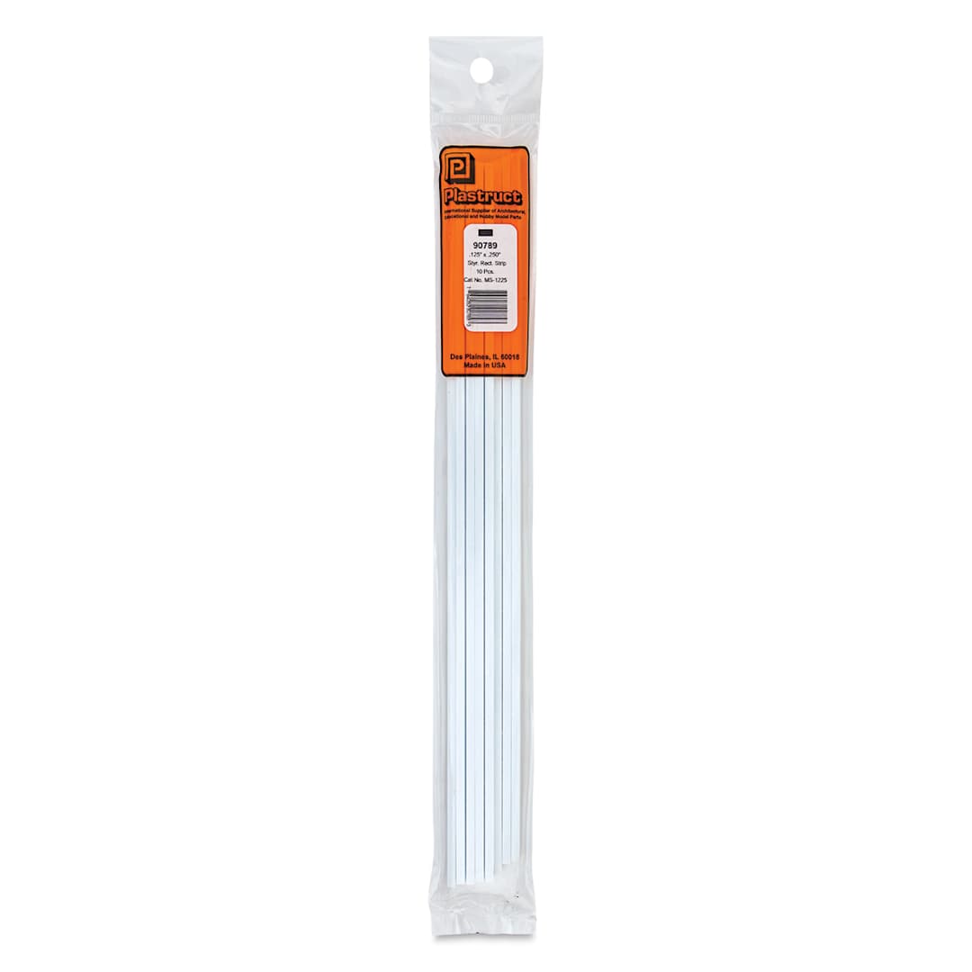 Open in modal - Plastruct Plastic Strip - Pkg of 10, 0.125" H × 0.25" W × 10" L