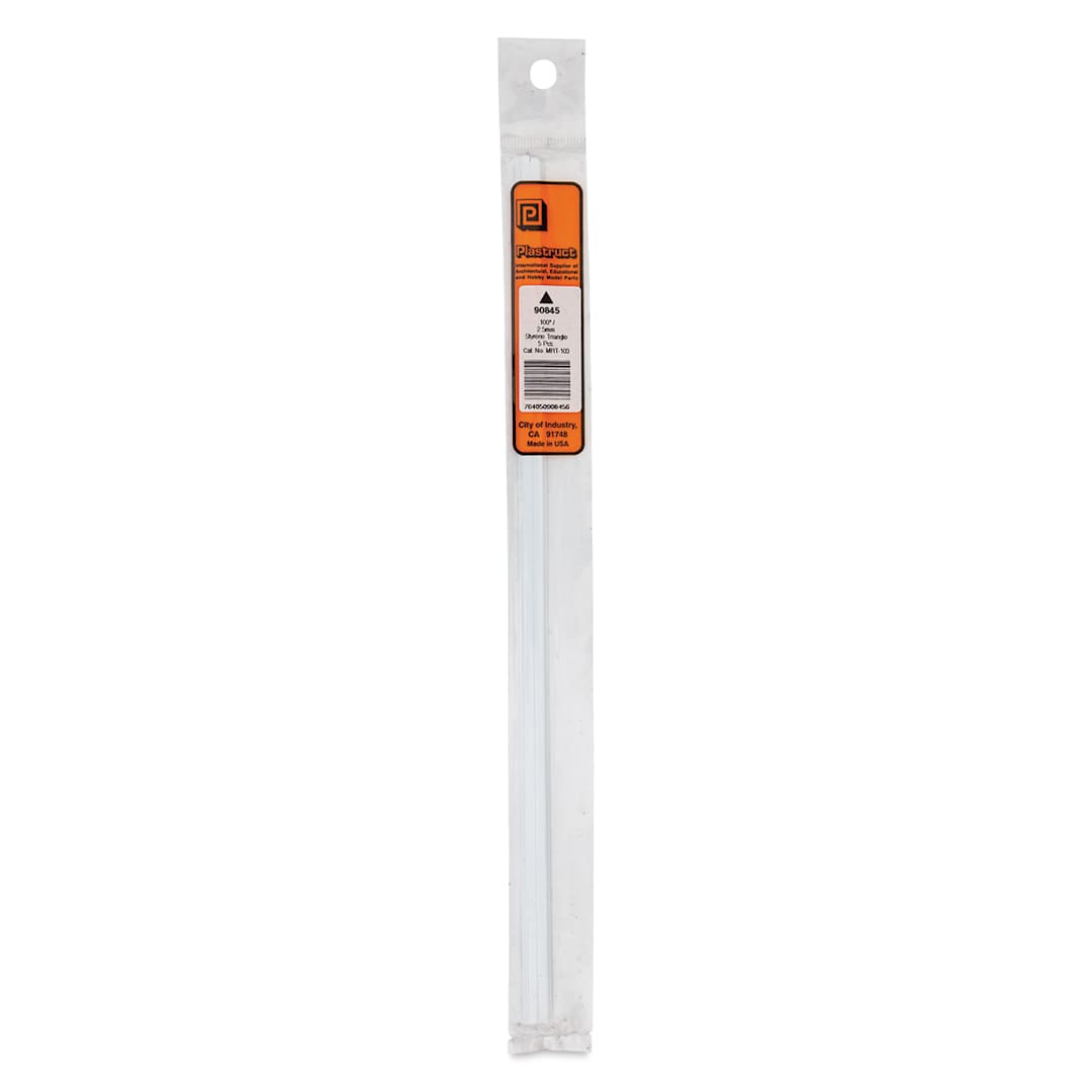 Open in modal - Plastruct Plastic Triangular Rod - Pkg of 5, 0.1" H × 0.1" W × 10" L