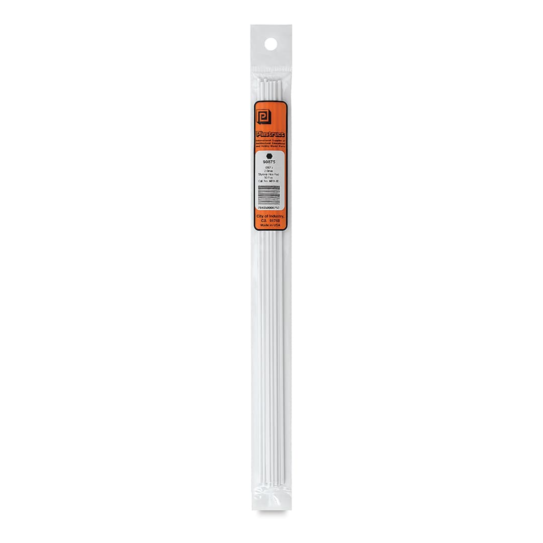Open in modal - Plastruct Plastic Hexagon Rod - Pkg of 10, 0.08" W × 10" L