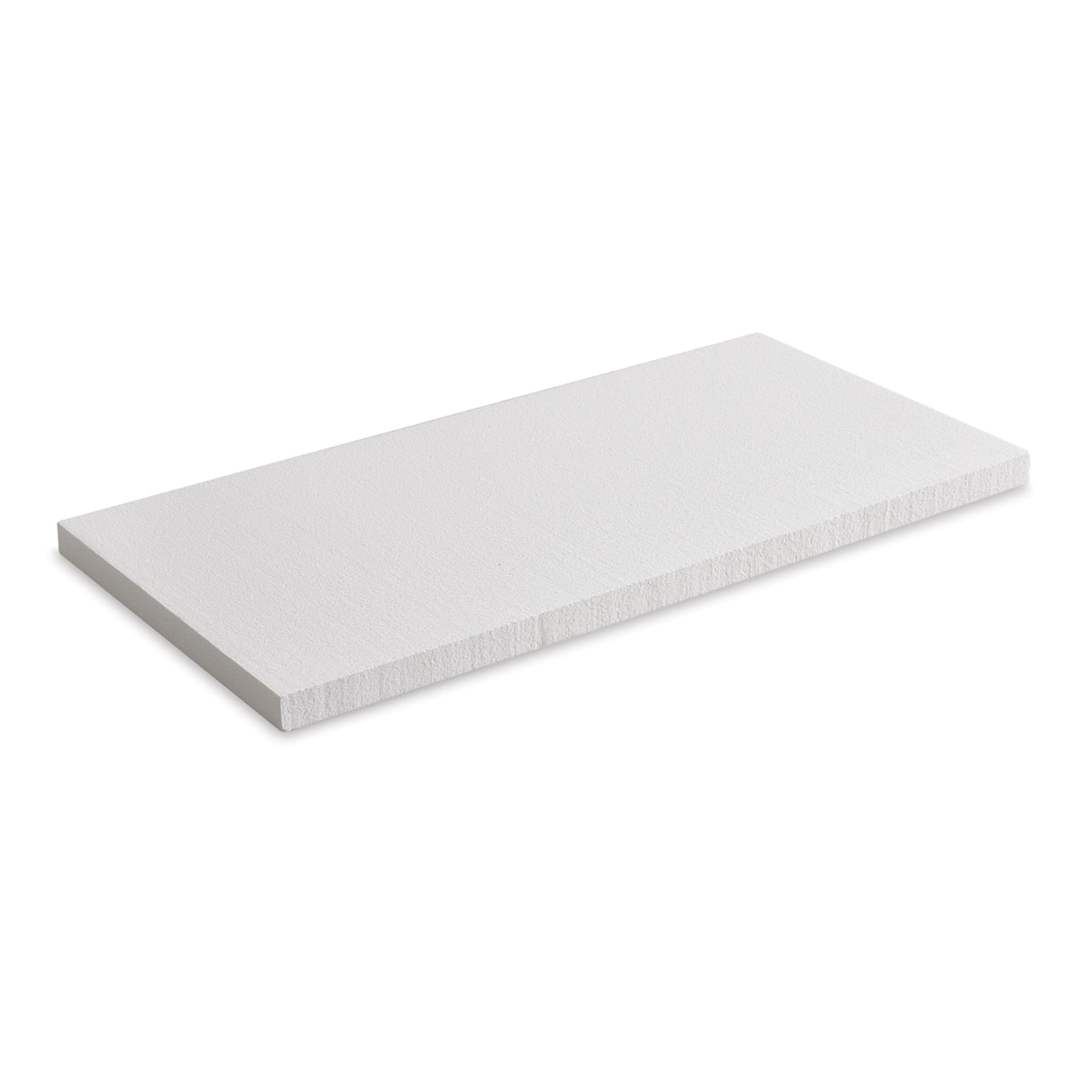 Open in modal - Plastruct Polystyrene Foam - Angled view of 12" x 24" x 1" piece of foam