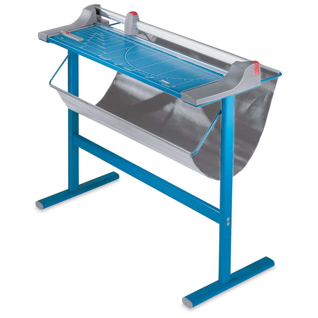 Open in modal - Dahle Large Format Premium Rotary Trimmer - 51" Cutting Length, full view of trimmer on stand