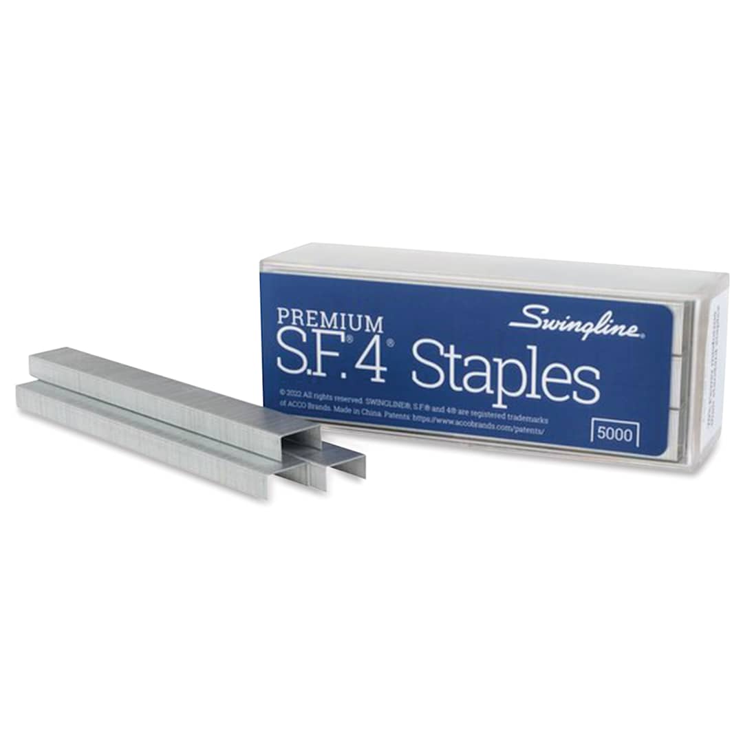 Open in modal - Swingline SF4 Premium Office Staples - 1/4", Box of 5000 packaging and contents