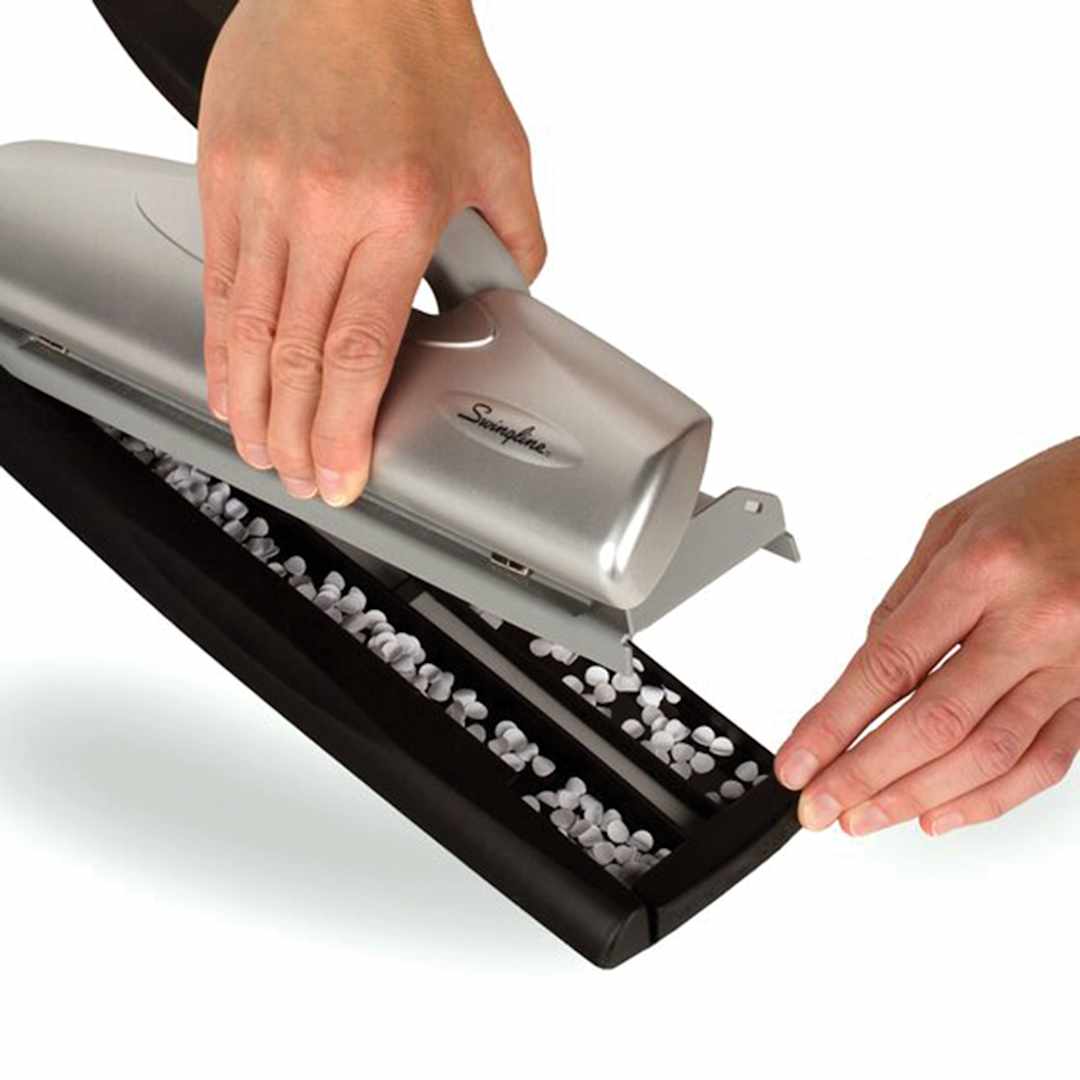 Open in modal - Swingline LightTouch Heavy-Duty Punch - Black/Silver