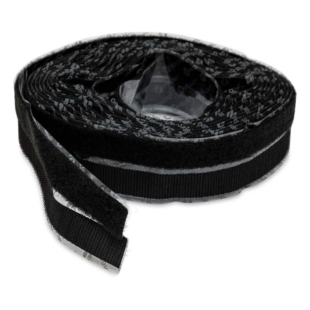 Open in modal - Velcro Brand Sticky Back Hook and Loop Fastener - Black, 3/4" x 15 ft (Out of packaging)