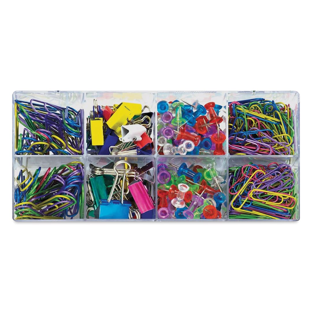 Open in modal - Officemate Clip Organizer Value Pack contents in container
