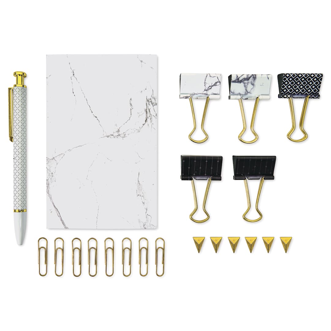 Open in modal - U Brands Modern Office Kit - Pkg of 43, laid out