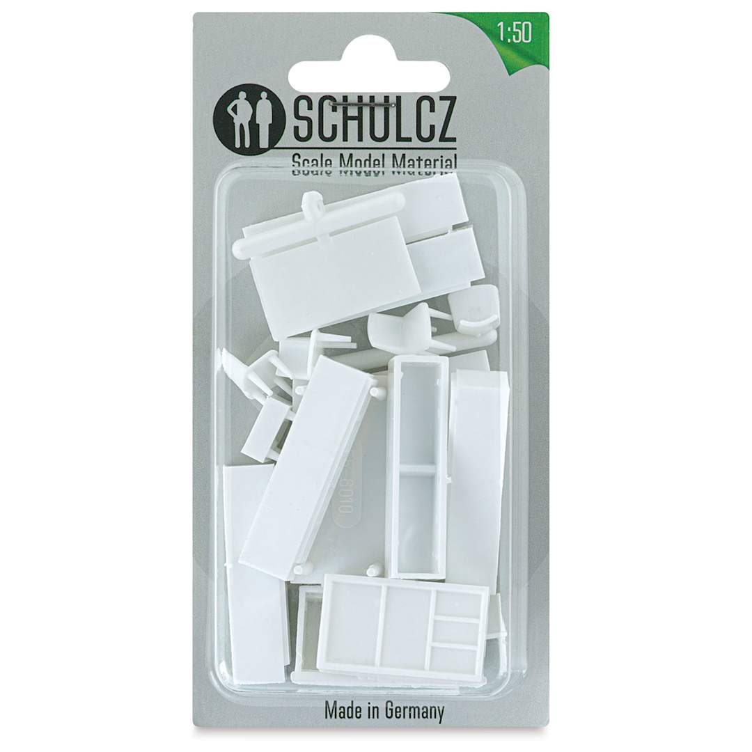 Open in modal - Schulcz Scale Model Furniture Set - Dining Room, 1:50, 1/4" (front of package)