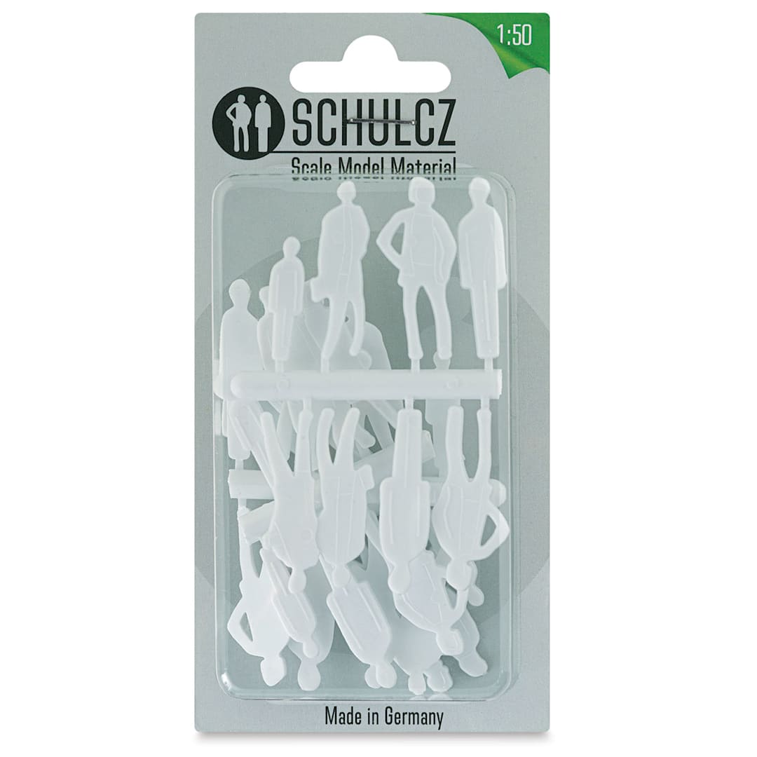 Open in modal - Schulcz Scale Model Figures - Silhouette, Pkg of 20, 1:50, 1/4" (front of package)
