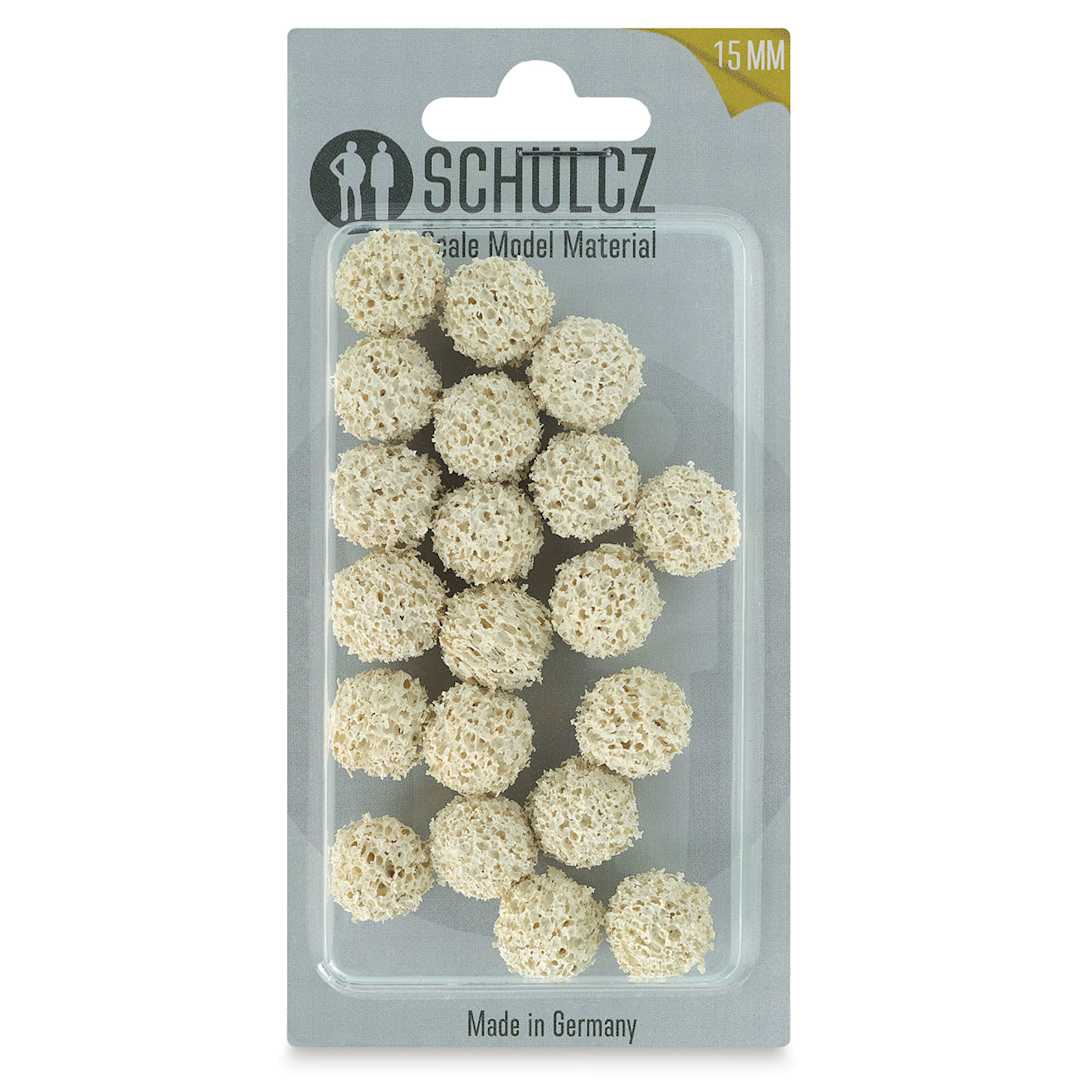 Open in modal - Schulcz Scale Model Foliage Spheres - Rubber Sponge, 15 mm, Pkg of 20 (front of package)