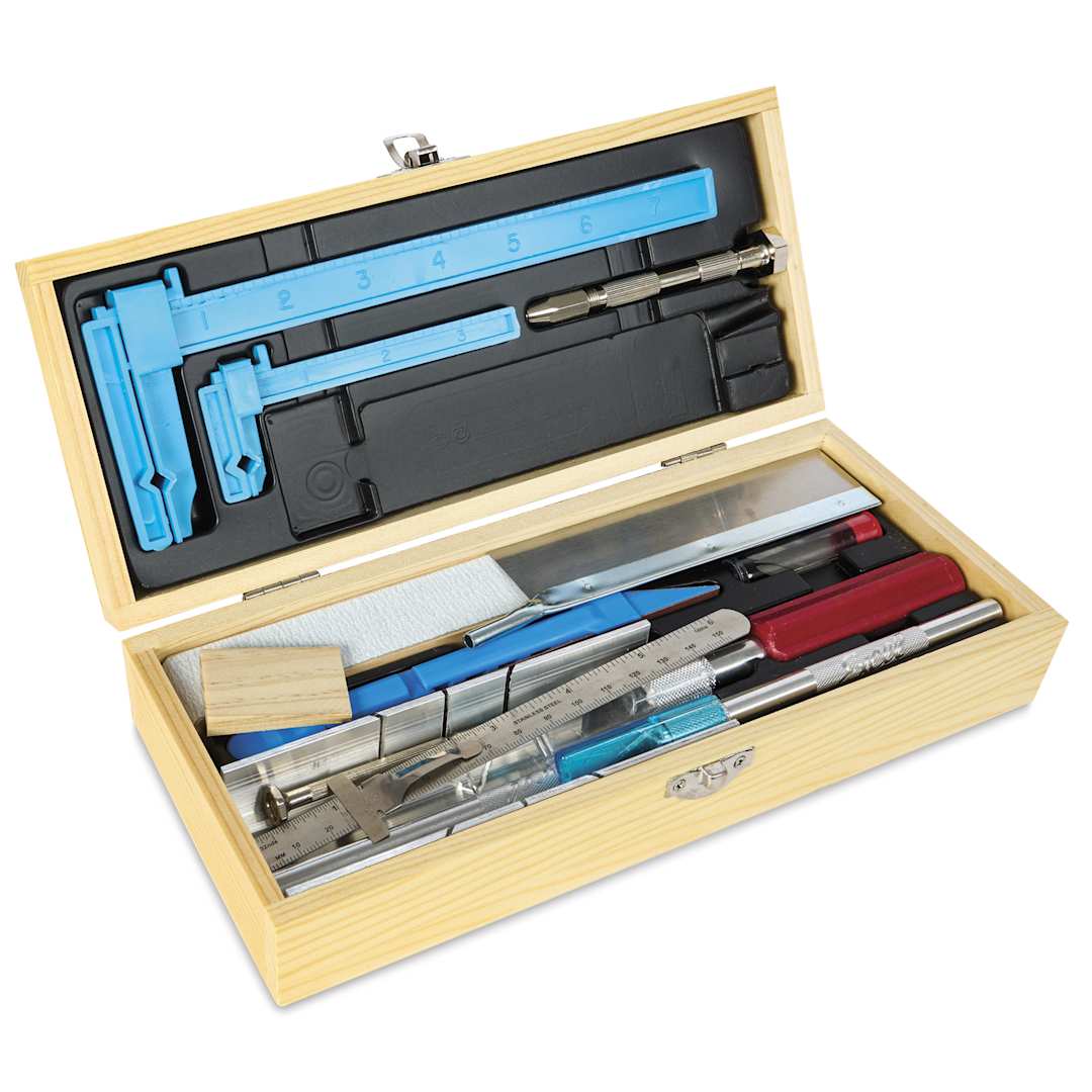 Open in modal - Excel Blades Builder's Knife and Hobby Tool Set - in box
