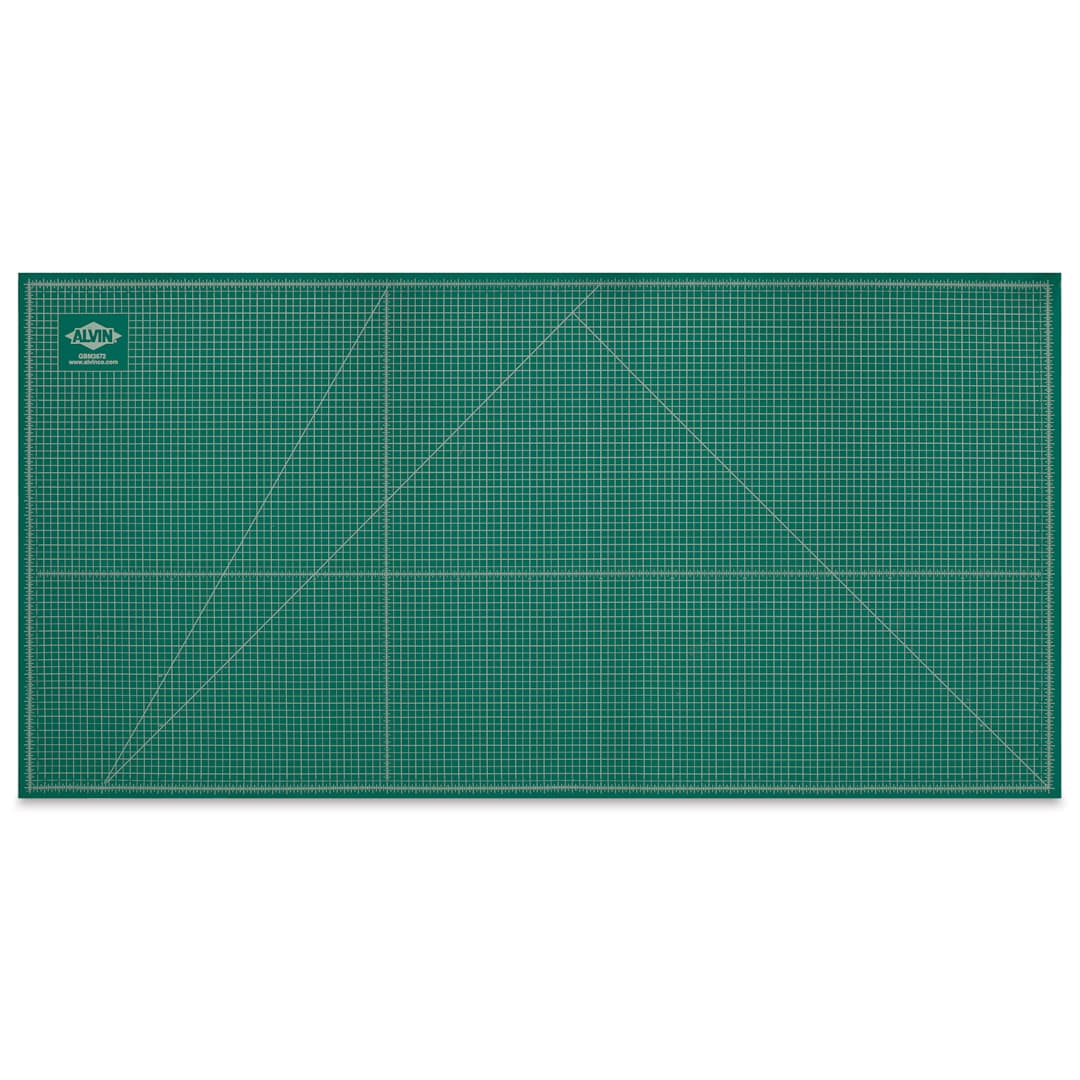 Open in modal - Alvin Cutting Mat - 36" x 72", Green/Black - green side
