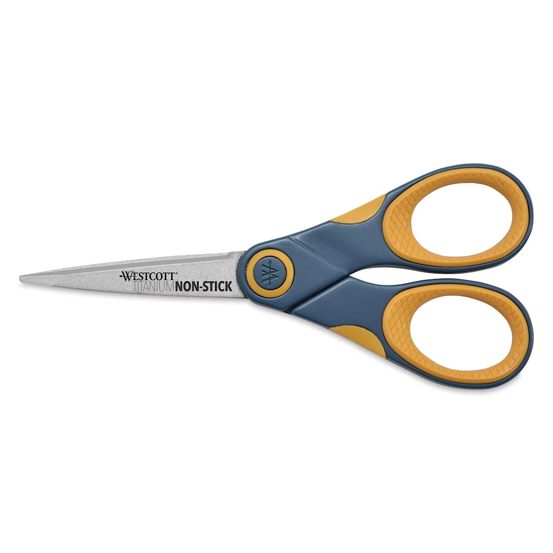 Open in modal - Westcott Straight Titanium Bonded Non-Stick Scissors - 5" closed