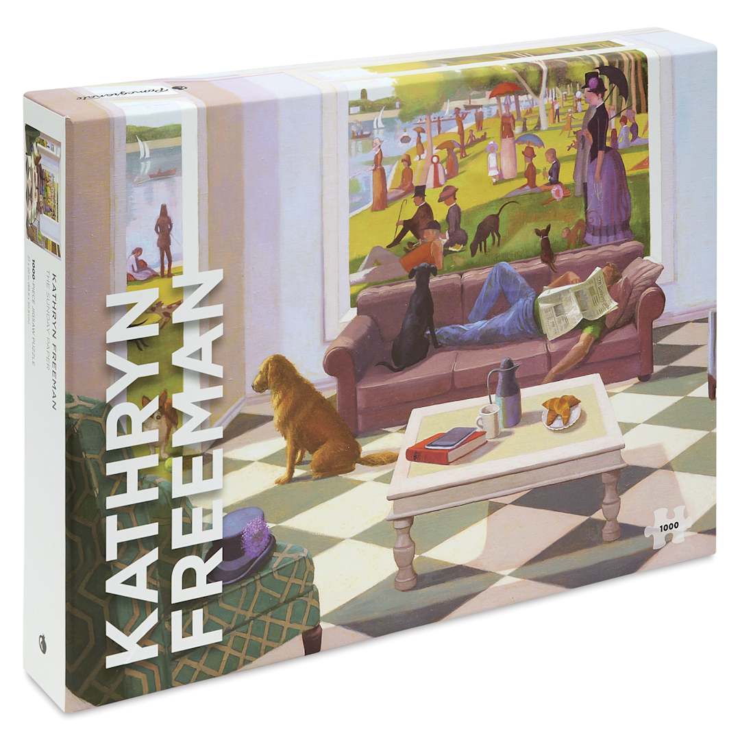 Open in modal - Pomegranate Kathryn Freeman Sunday 1,000-Piece Jigsaw Puzzle, packaging