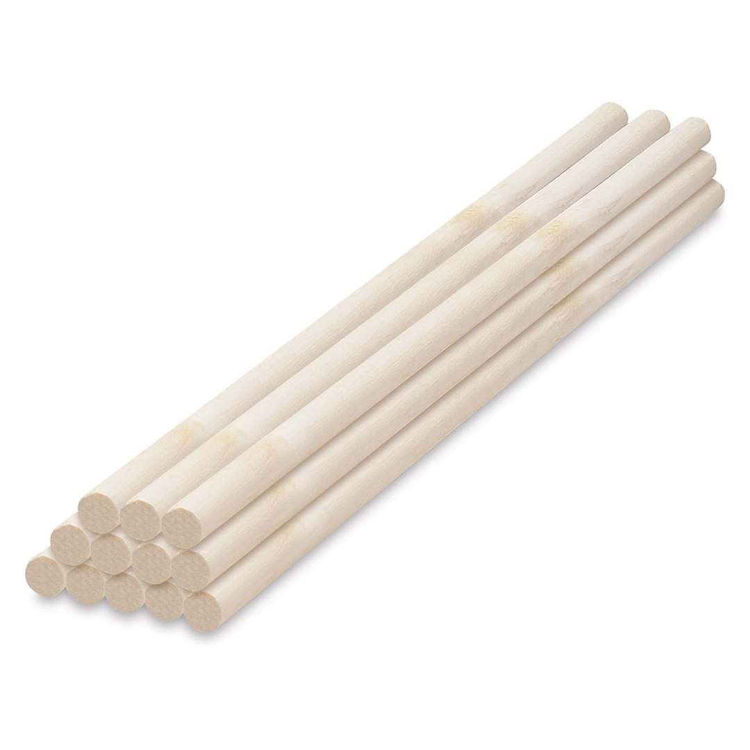 Open in modal - Creativity Street Wooden Dowel Rods - Pkg of 12, 3/8" x 12"