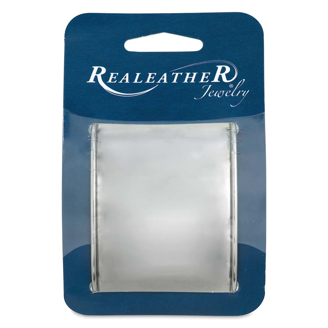 Open in modal - Realeather Metal Cuff Bracelet - 2" Wide, front of the packaging