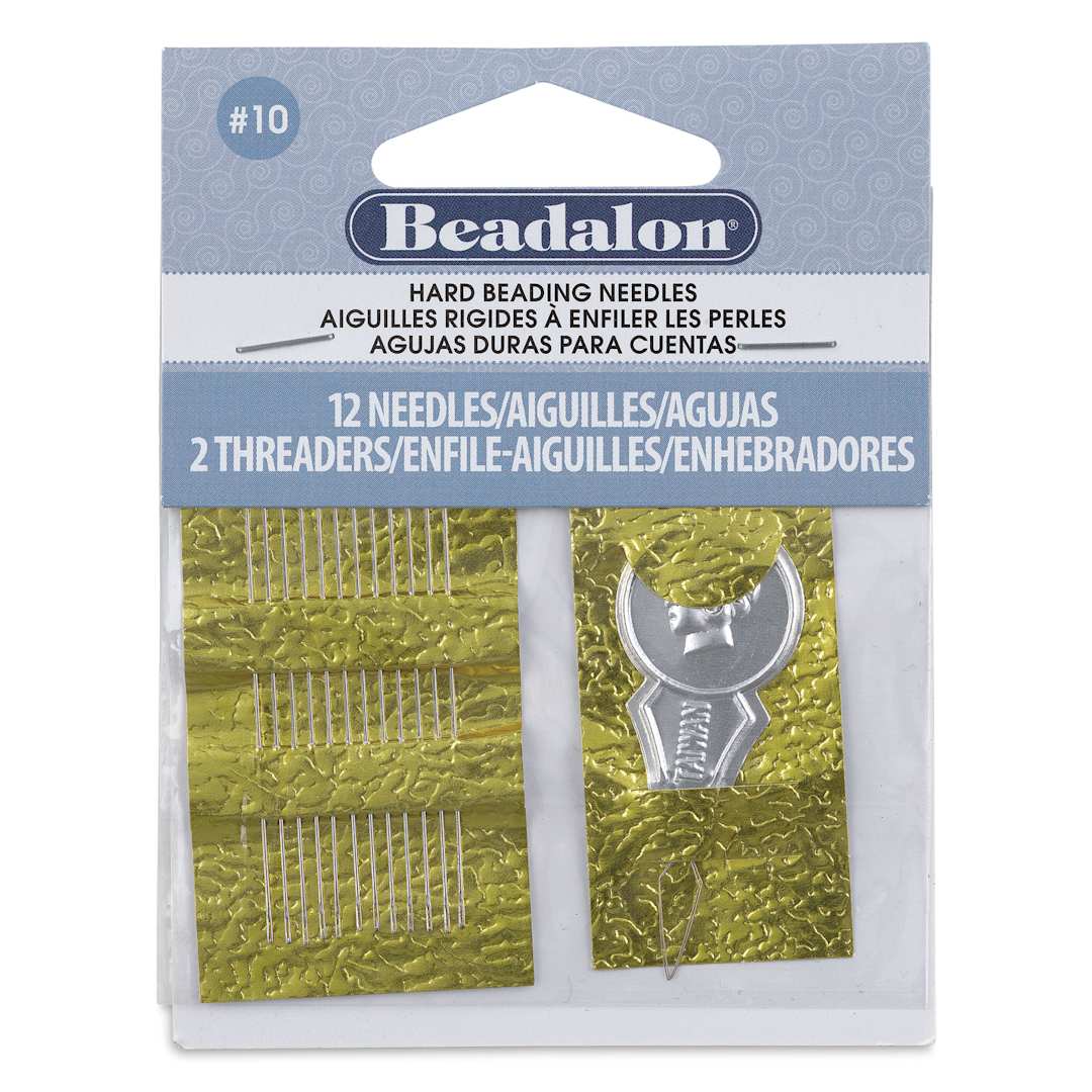 Open in modal - Beadalon Hard Beading Needles - Size 10, Pkg of 12 front of packaging