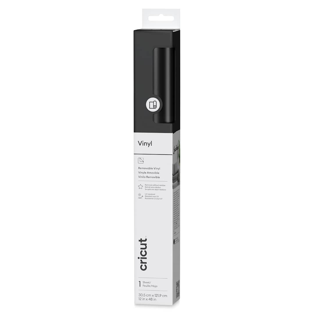 Open in modal - Cricut Removable Premium Vinyl - Black, 12" x 48"