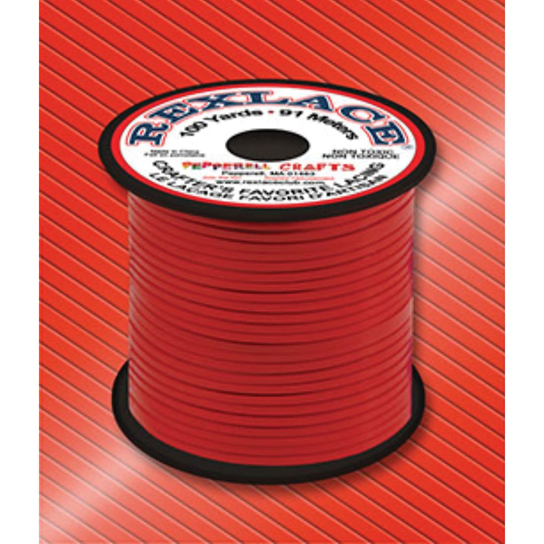 Open in modal - Pepperell Rexlace Plastic Lacing - 100 yards, Red