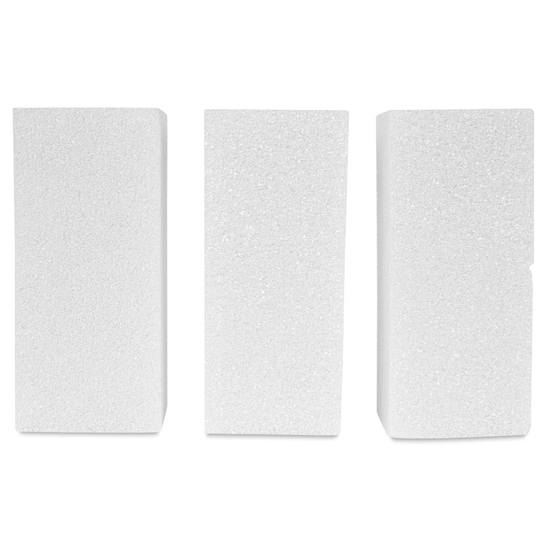 Open in modal - FloraCraft CraftFōM Blocks and Shapes - 2.8" x 3.8" x 8.8", Block, Pkg of 3 - out of packaging