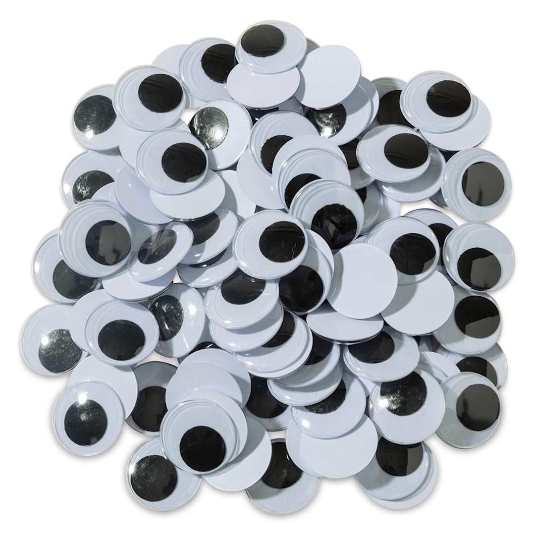 Open in modal - Creativity Street Wiggle Eyes - Black, 20 mm, Round, Package of 100