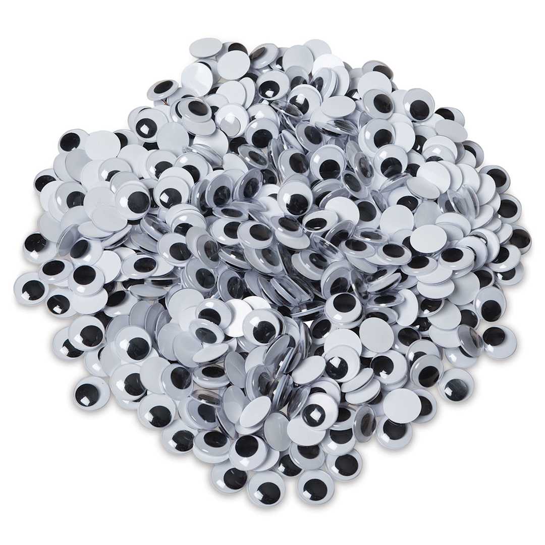 Open in modal - Creativity Street Wiggle Eyes - Black, 15 mm, Round, Package of 500