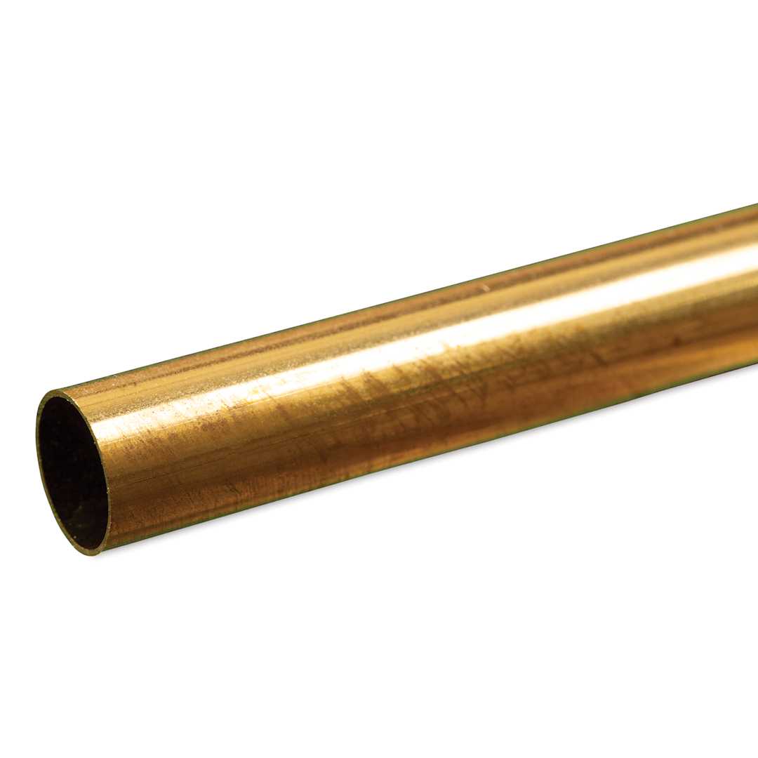 Open in modal - K&S Metal Tubing - Brass, Round, 17/32" Diameter, 12"