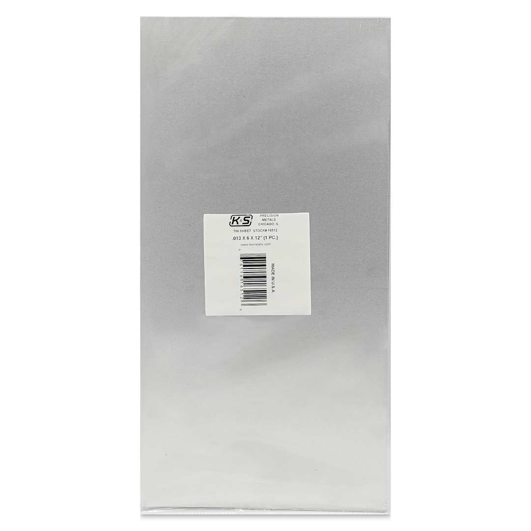 Open in modal - K&S Metal Sheet - Tin, 6" x 12", 0.013" Thick