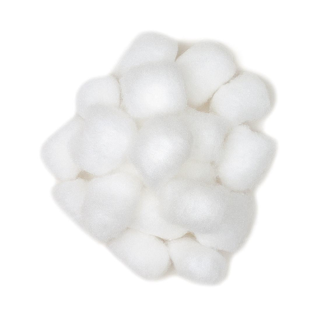 Open in modal - Creativity Street Jumbo Craft Fluffs - White, Pkg of 100 - out of packaging