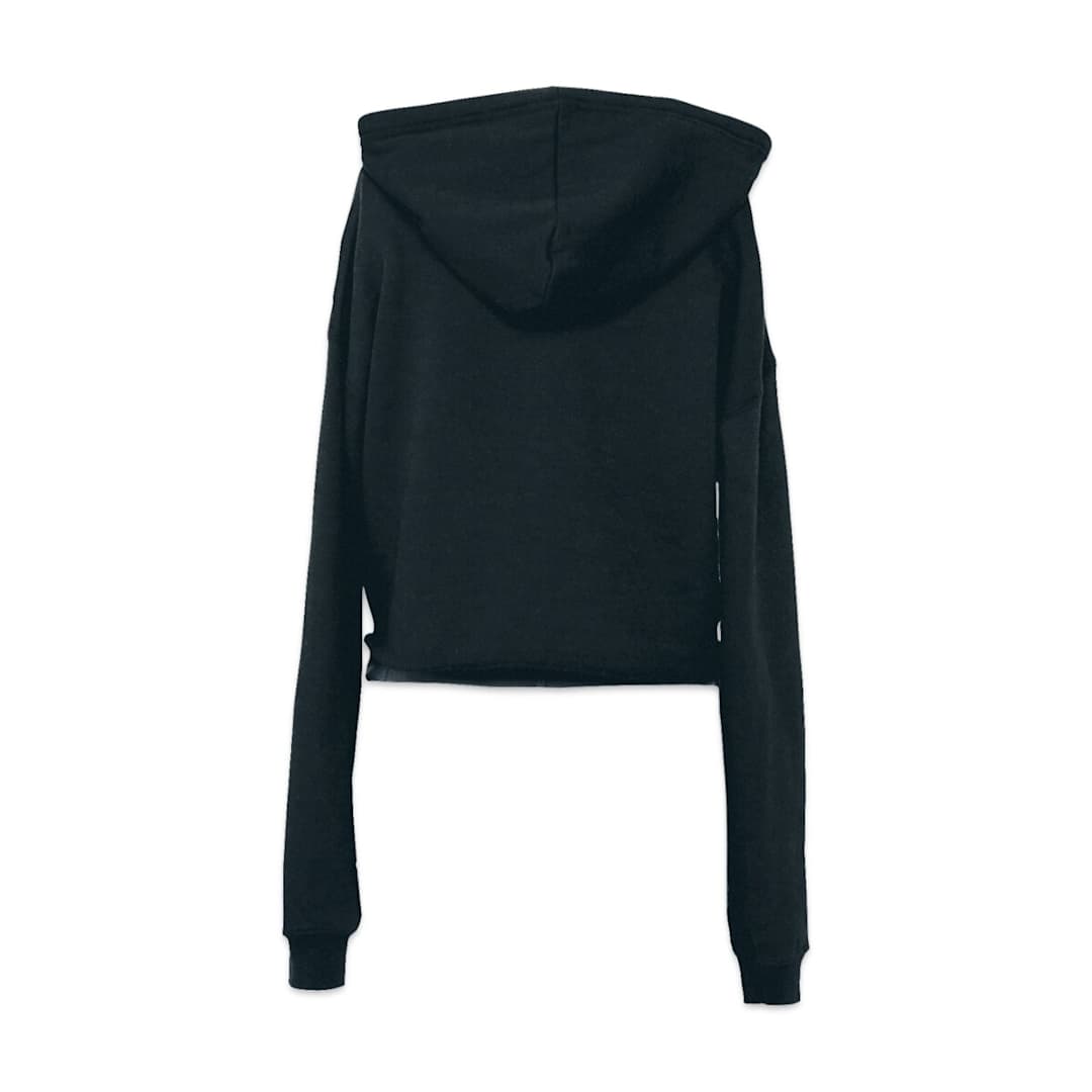 Open in modal - Bella + Canvas Cropped Fleece Hoodie - Black, Size Large