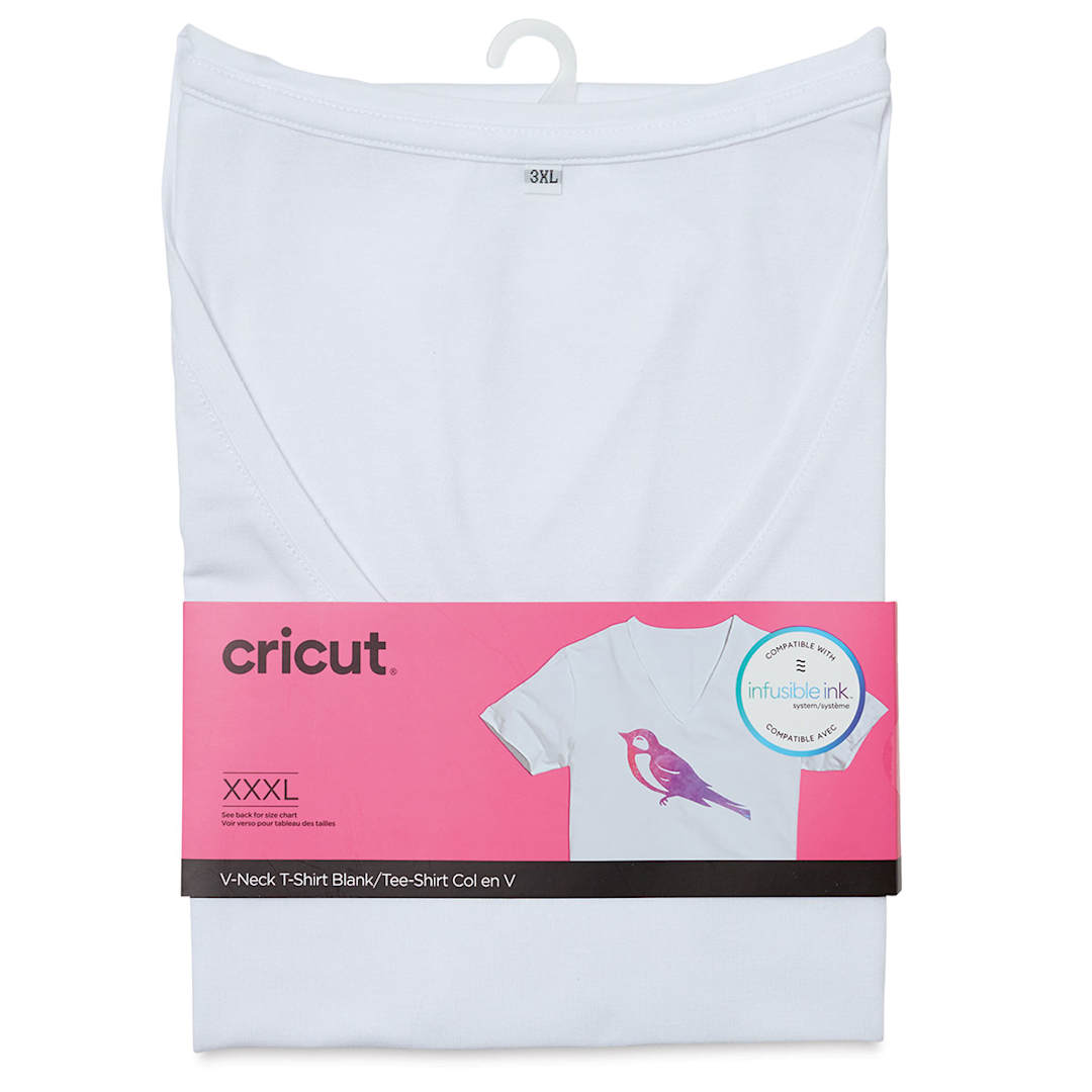 Open in modal - Cricut Adult T-Shirt Blank - XXX-Large, V-Neck, White