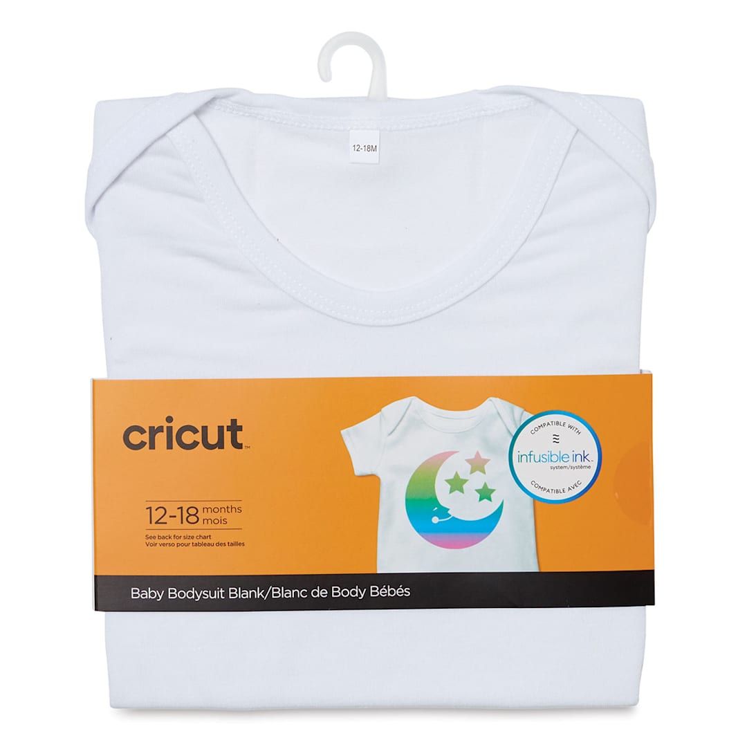 Open in modal - Cricut Baby Bodysuit Blank - White, 12-18 Months