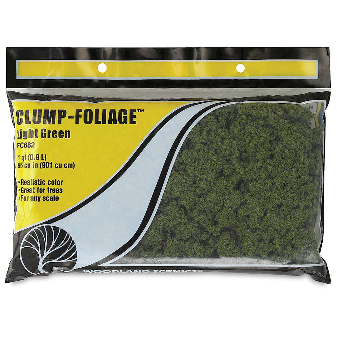 Open in modal - Woodland Scenics Model Scenery - Clump Foliage, 55 cu. in., Light Green