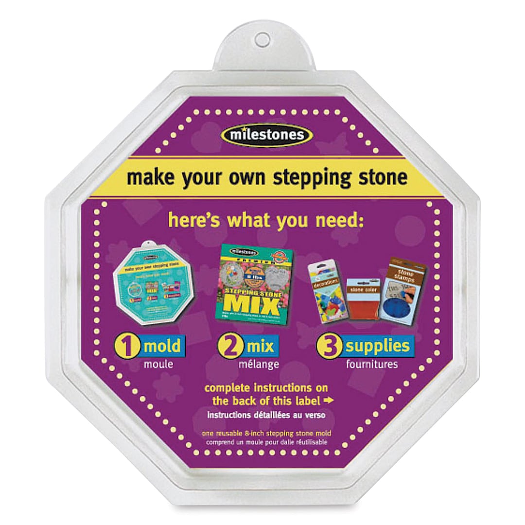 Open in modal - Milestones Reusable Mold - Front of Plastic 8" Octagon package with label