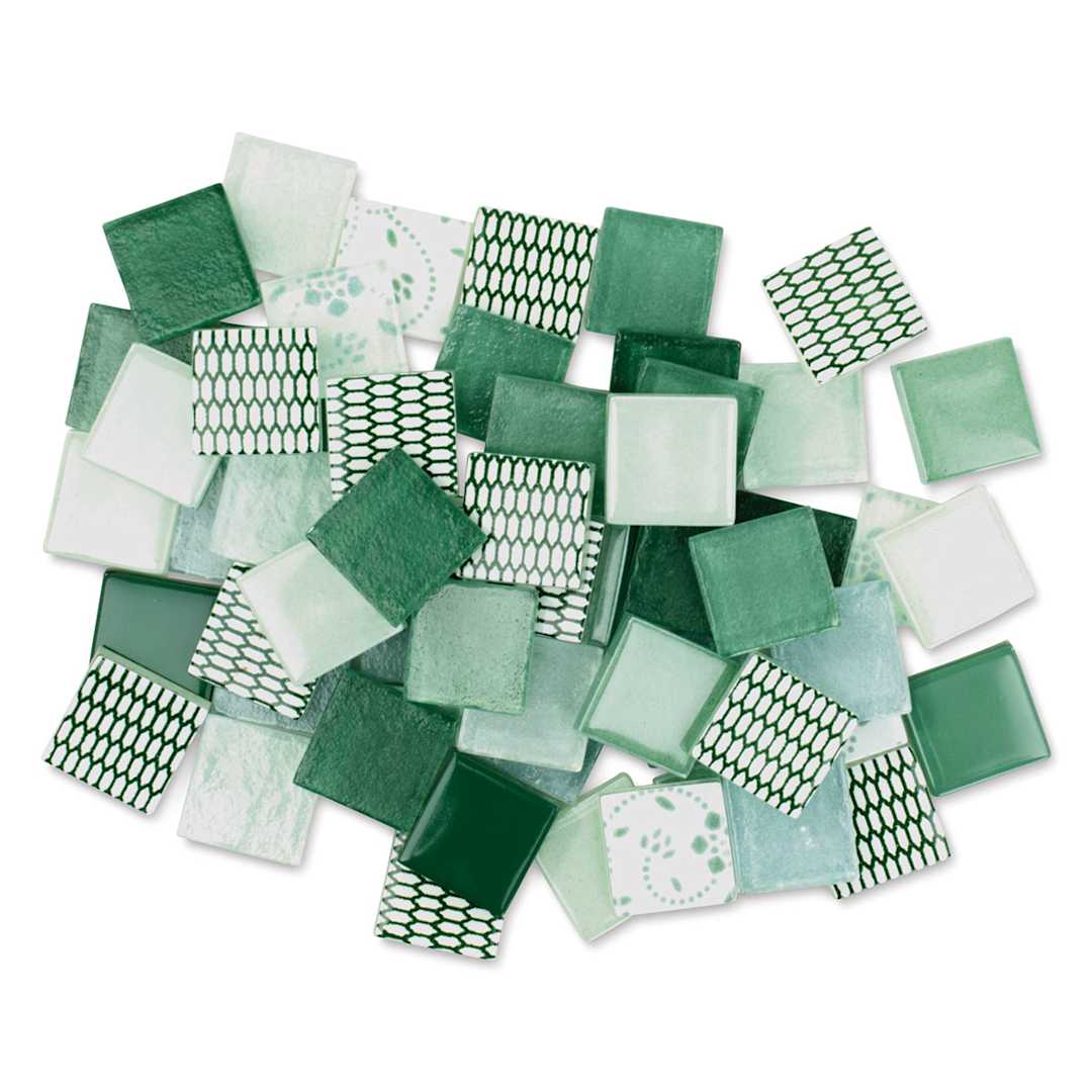 Open in modal - Mosaic Mercantile Patchwork Tiles - Grass/Mint Green, 3 lb