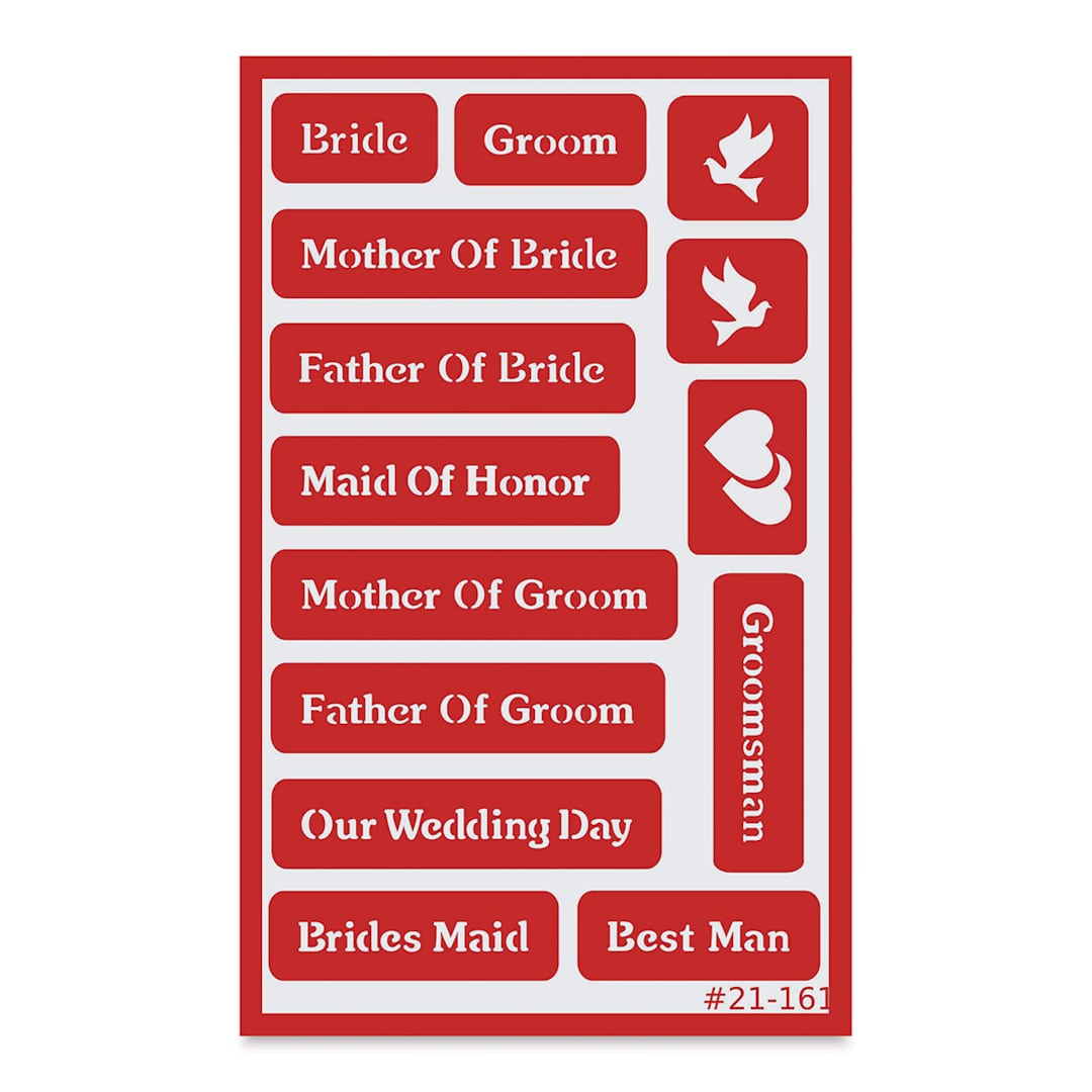 Open in modal - Armour Over ‘N’ Over Glass Etching Stencil - Wedding
