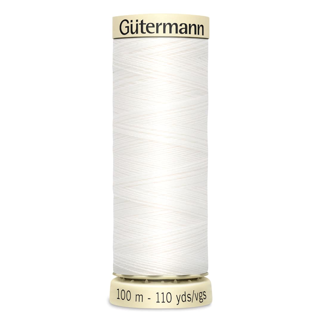 Open in modal - Gutermann Sew-All Polyester Thread - Nu White, 110 yd Spool