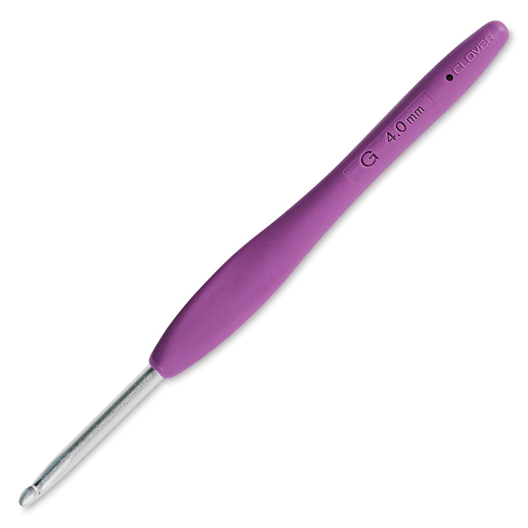 Open in modal - Clover Amour Aluminum Crochet Hook - G, 4 mm
