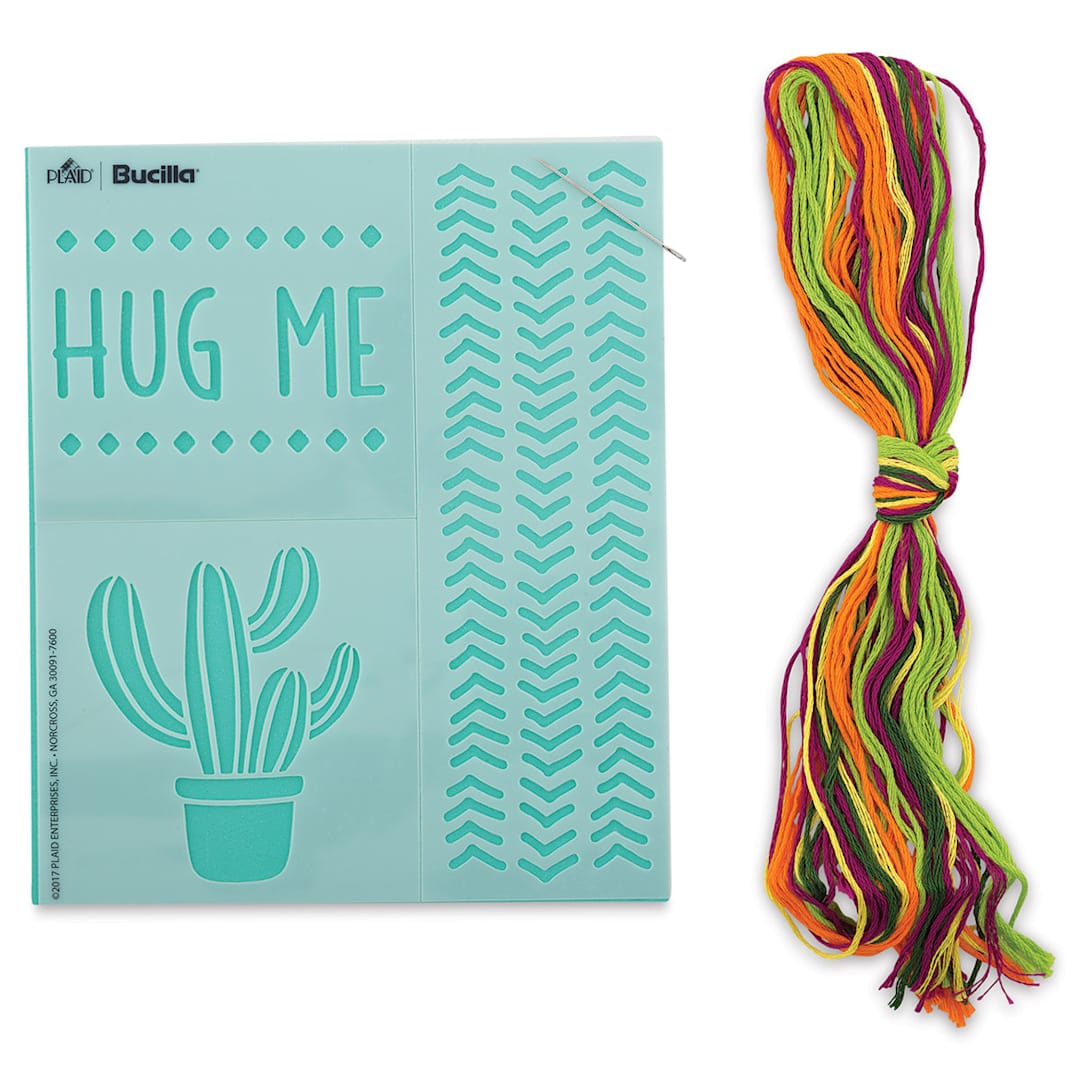 Open in modal - Embroidery Template Kits - Hug Me Template and Embroidery thread