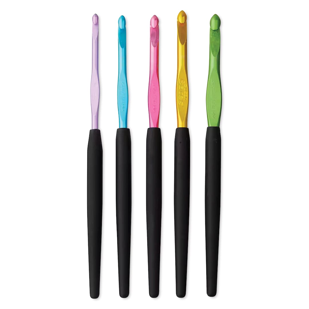 Open in modal - Susan Bates Ergonomic Crochet Hook Set - Set of 5, US G6, H8, I9, J10 and K10.5