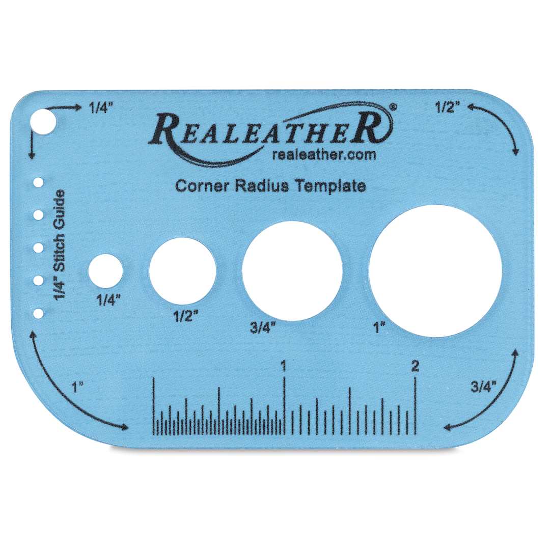 Open in modal - Realeather Corner Radius Template Tool & Stitch Guide