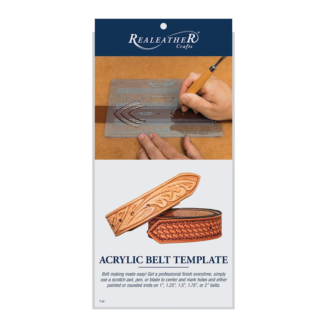 Open in modal - Realeather Acrylic Belt Template - 5-1/2" x 12", packaging
