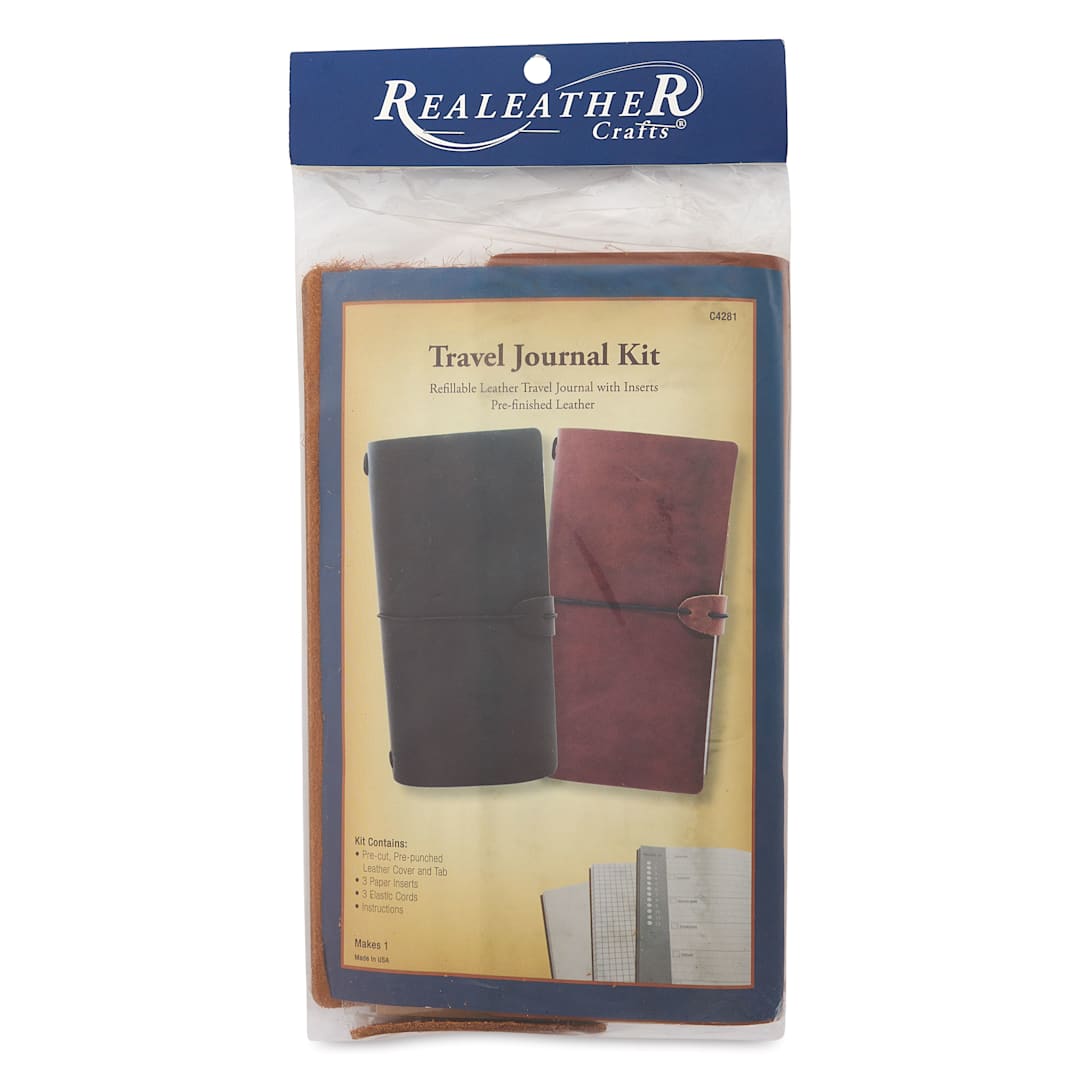 Open in modal - Realeather Leather Kit - Rustic Triumph Travel Journal, packaging